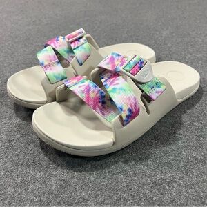 Chaco Chillos Slide Sandal Light Tie Dye Women’s Size 10